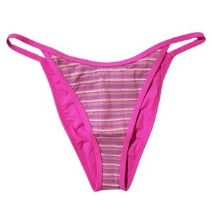 L*SPACE Tommy Bottom Bitsy Swim Bikini Bottom Large Electric Pink NWT $88 💕